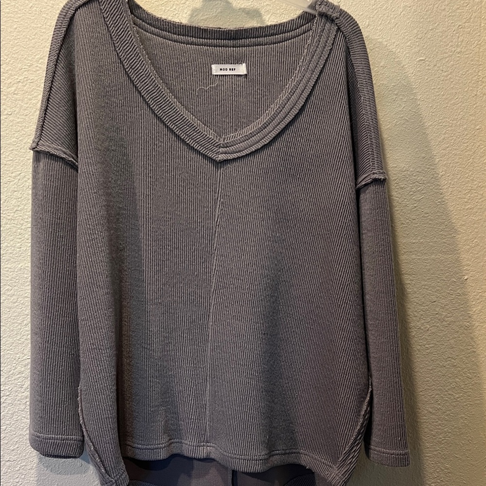 Mod Ref Charcoal Knit Top